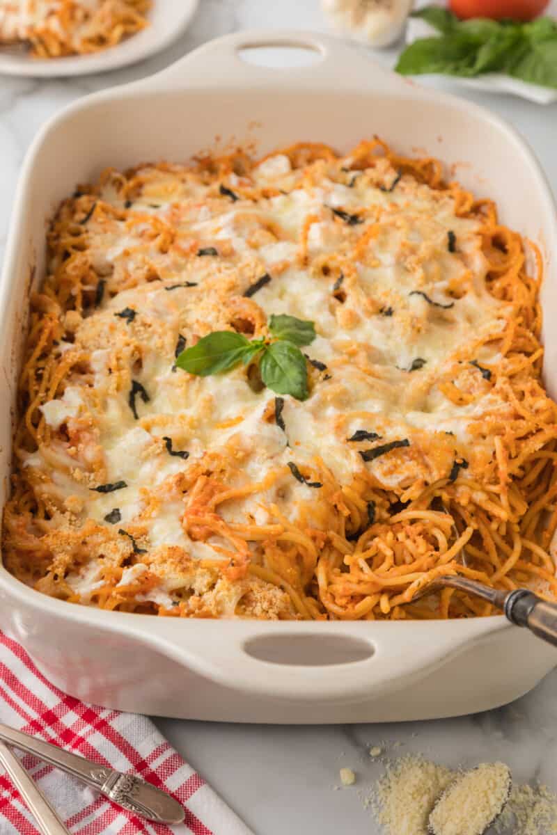 Easy Cheesy Baked Spaghetti Recipe