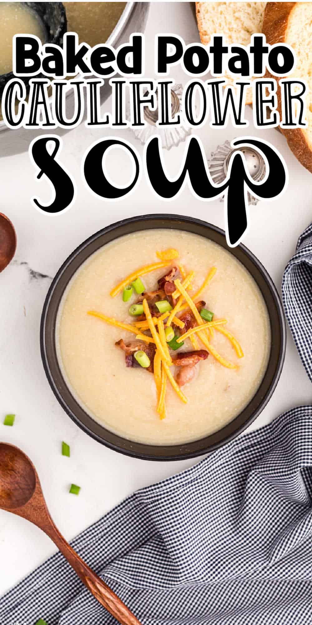 Baked Potato Cauliflower Soup with Bacon