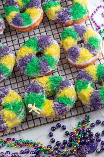 Mardi Gras Cinnamon Donuts • MidgetMomma