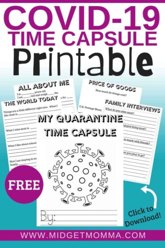 Covid-19 Time Capsule Worksheets Printables • MidgetMomma