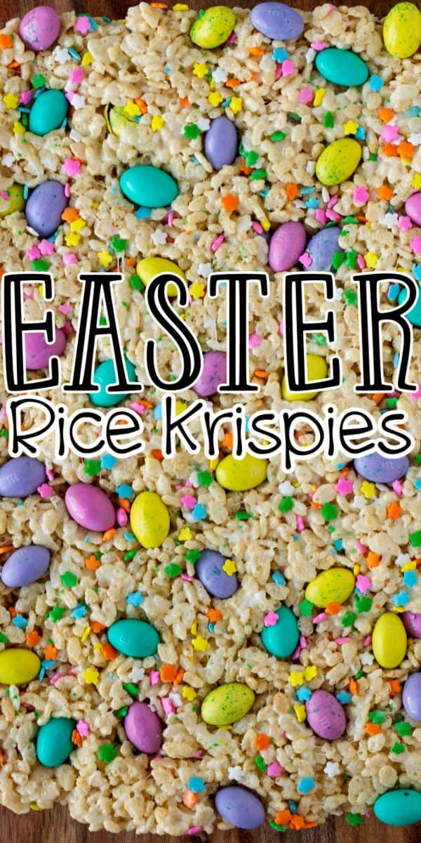 Easter M&M Rice Krispie Treats - Heidi's Home Cooking