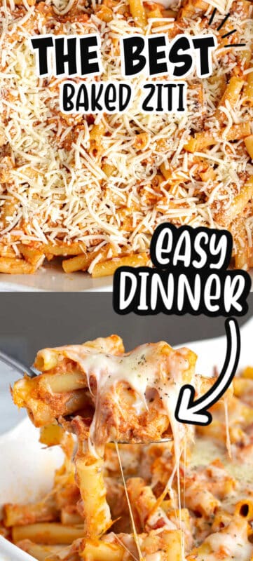 Cheesy Easy Baked Ziti Recipe - MidgetMomma.com