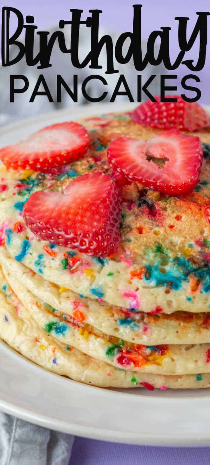 Funfetti Birthday Cake Pancakes Recipe • MidgetMomma