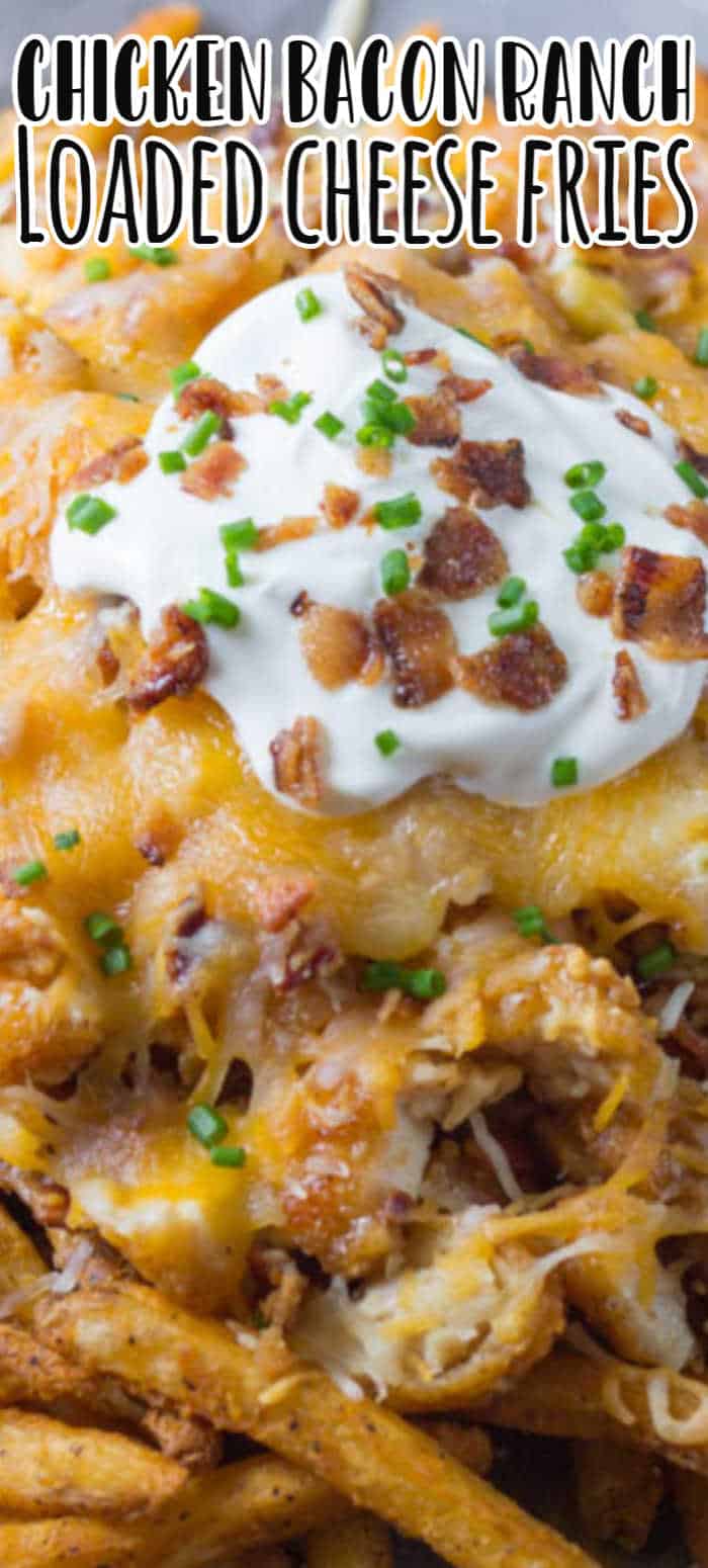 Cheesy Loaded Chicken Bacon Ranch Fries Recipe • MidgetMomma