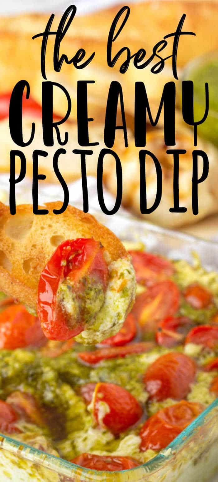 Easy Creamy Pesto Dip Recipe • MidgetMomma