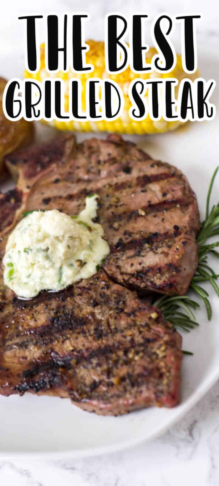 Grilled Steaks With Blue Cheese Butter • MidgetMomma