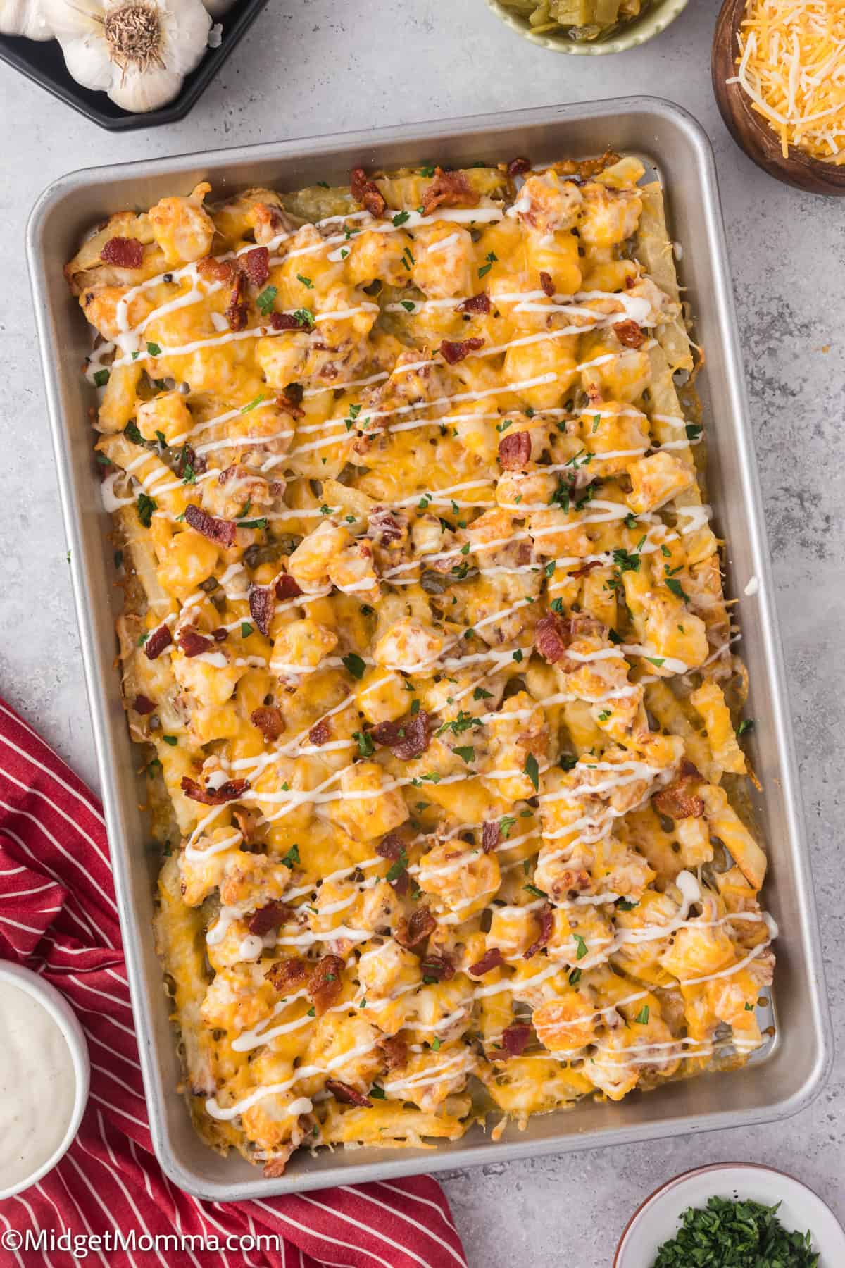 chicken bacon ranch fries recipe