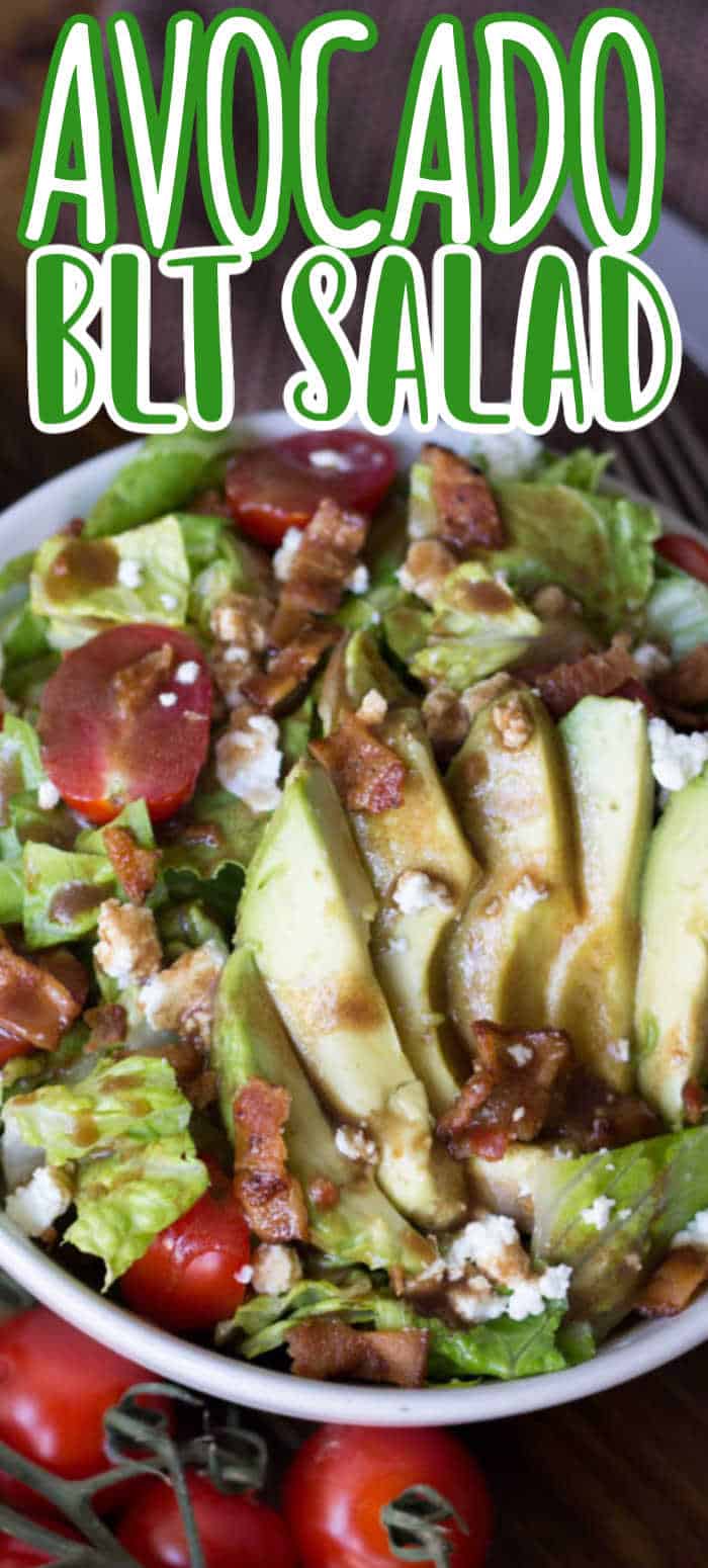 Easy Avocado BLT Salad Recipe • MidgetMomma