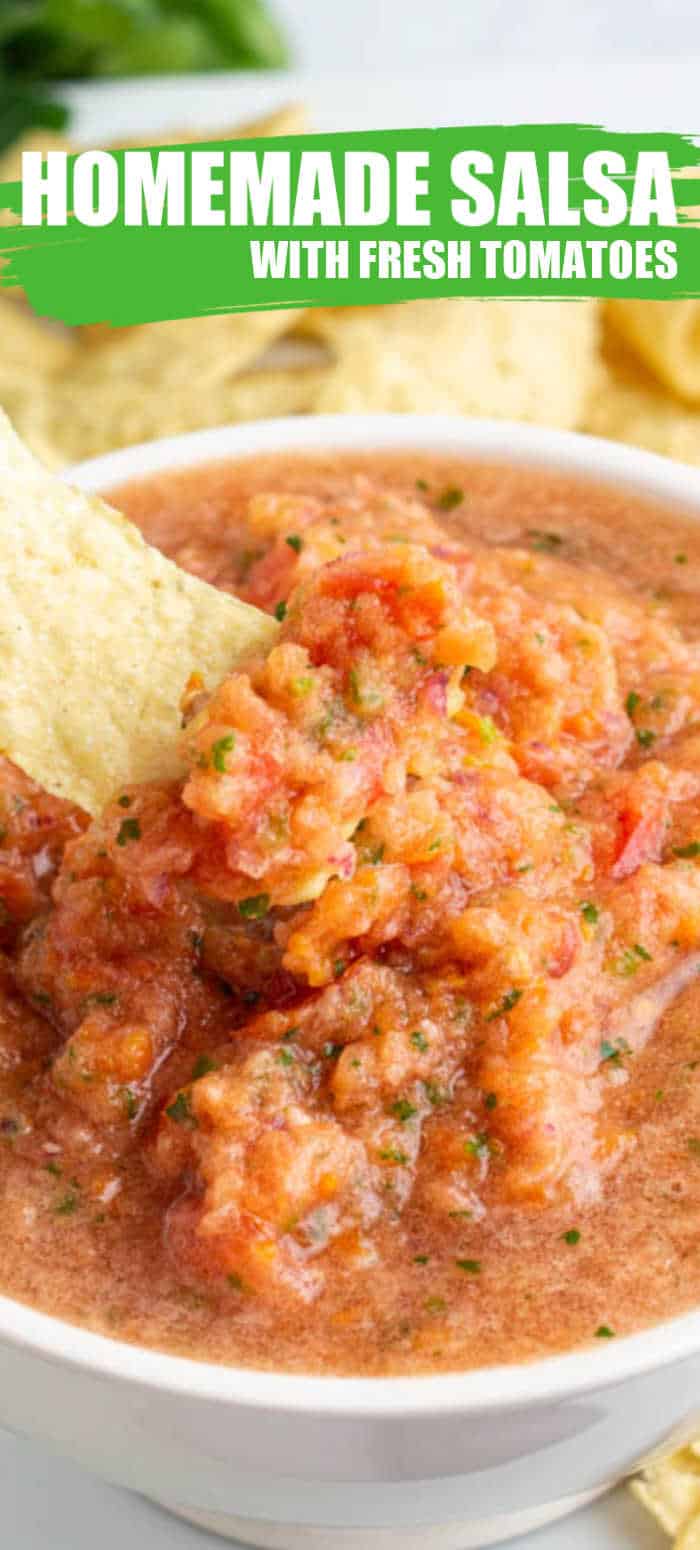 How to Make Homemade Salsa with fresh tomatoes • MidgetMomma.com