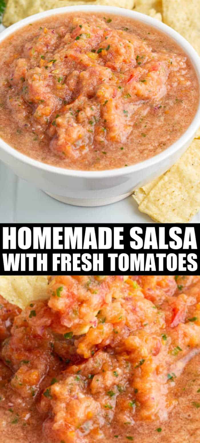 How to Make Homemade Salsa with fresh tomatoes • MidgetMomma.com