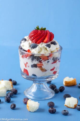 Strawberry Blueberry Trifle Desseert Recipe • MidgetMomma.com