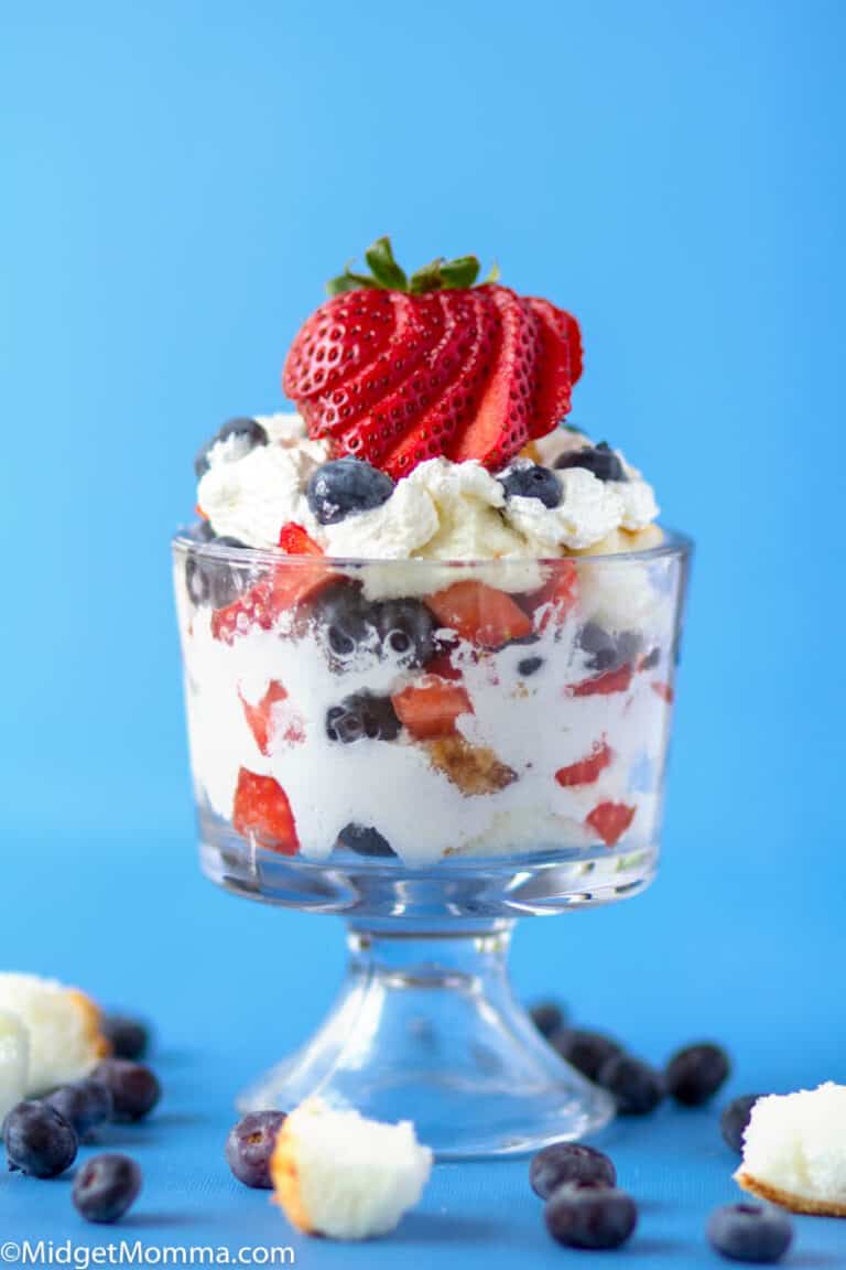 Strawberry Blueberry Trifle Desseert Recipe • MidgetMomma.com