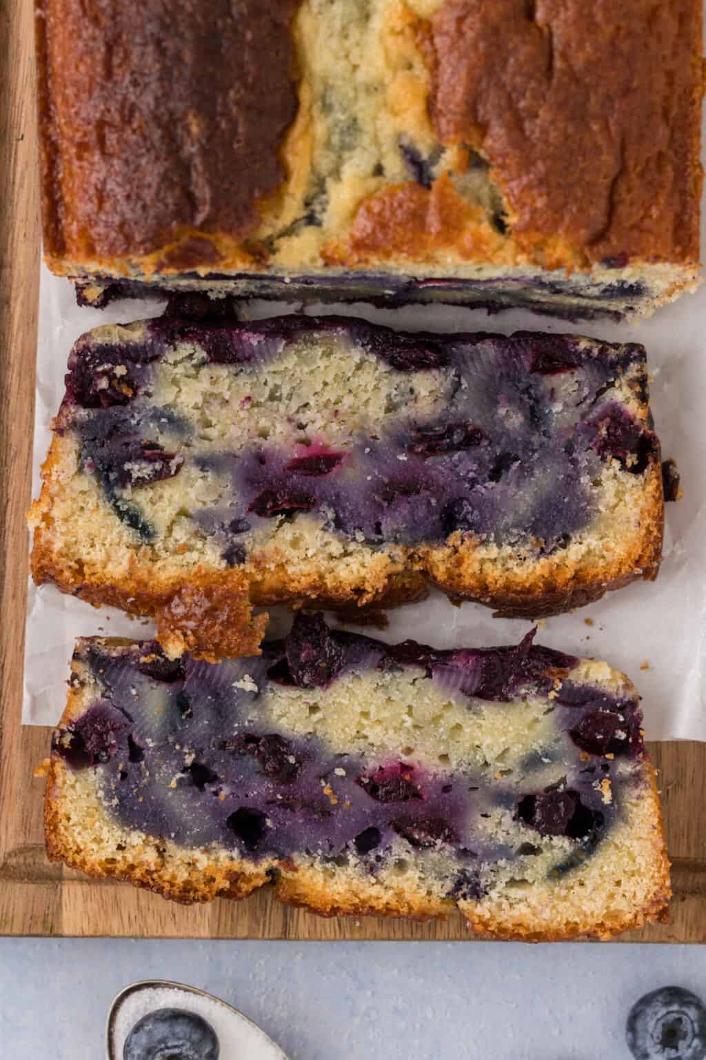 Easy The Best Moist Blueberry Bread Recipe • MidgetMomma