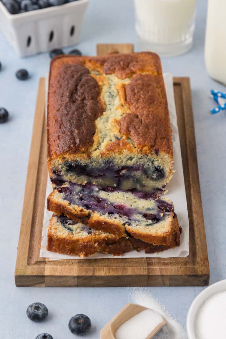 Easy The Best Moist Blueberry Bread Recipe • MidgetMomma