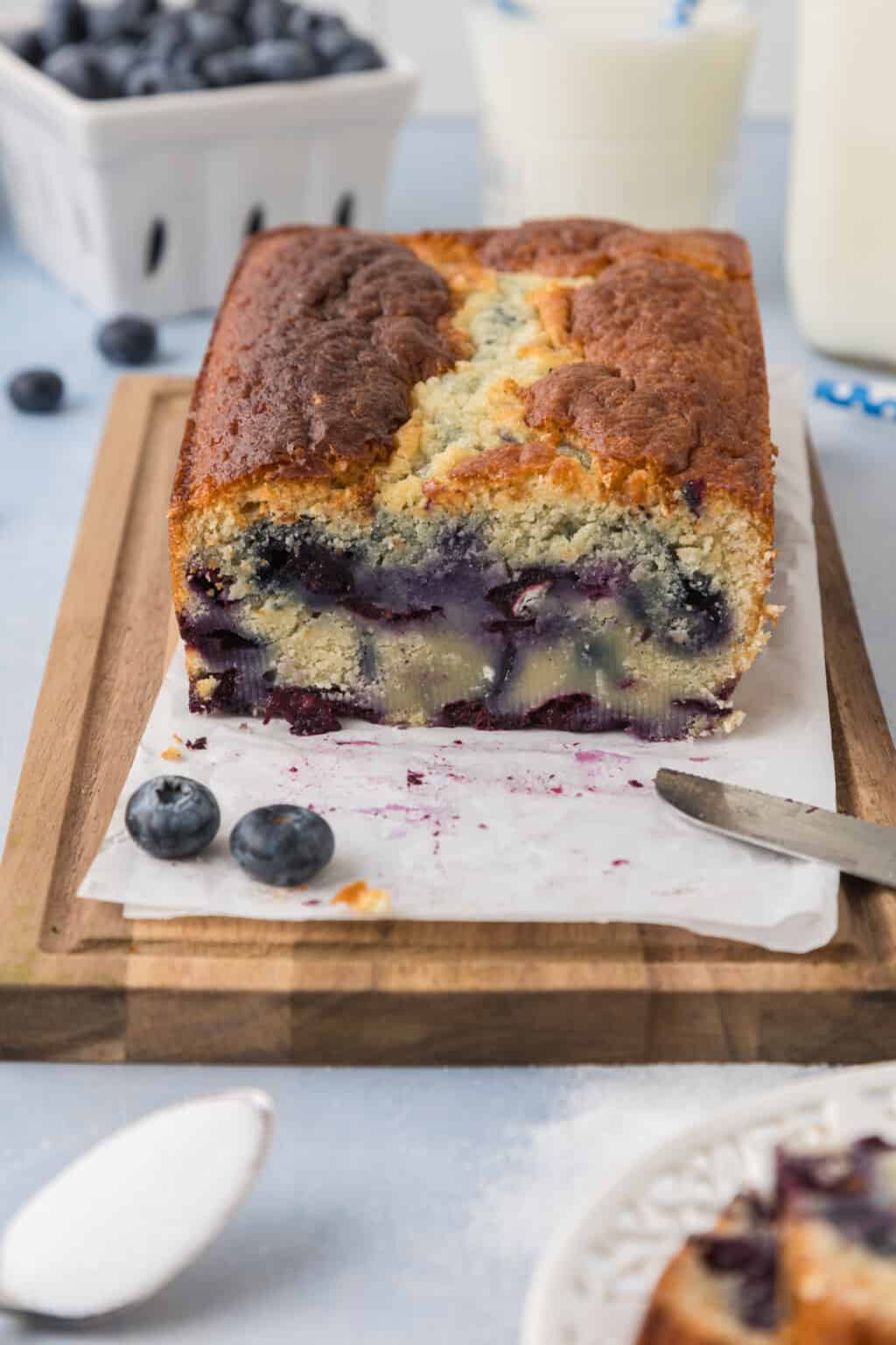 Easy The Best Moist Blueberry Bread Recipe • MidgetMomma