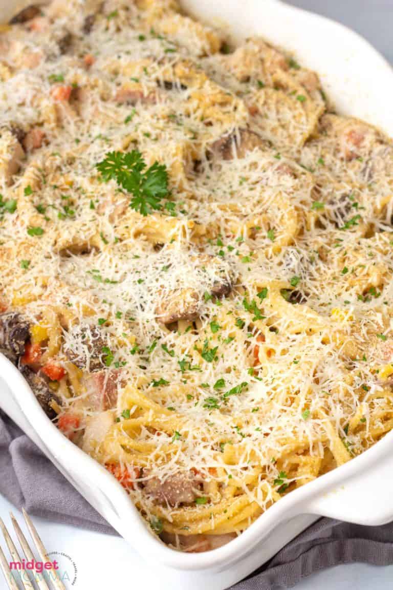 Easy Creamy Turkey Tetrazzini Recipe MidgetMomma