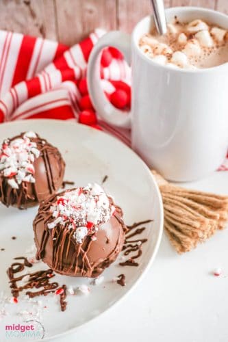 peppermint hot chocolate bomb