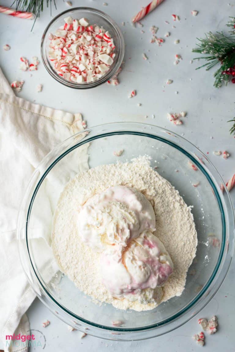 Peppermint Ice Cream Bread ONLY 3 Ingredients! • MidgetMomma