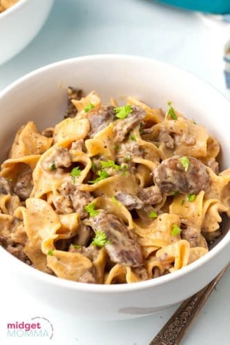 One-pot Beef Stroganoff • Midgetmomma