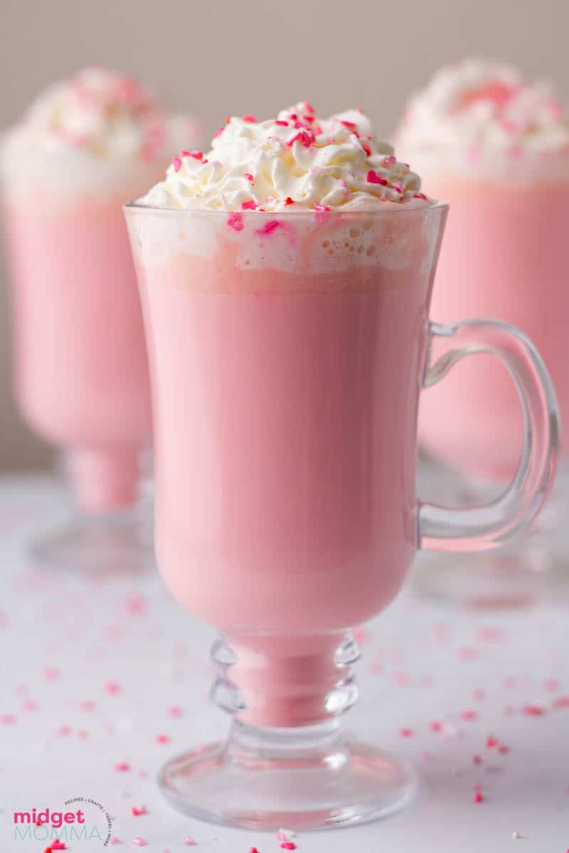 Pink Hot Chocolate (Made with White Hot Chocolate) • MidgetMomma