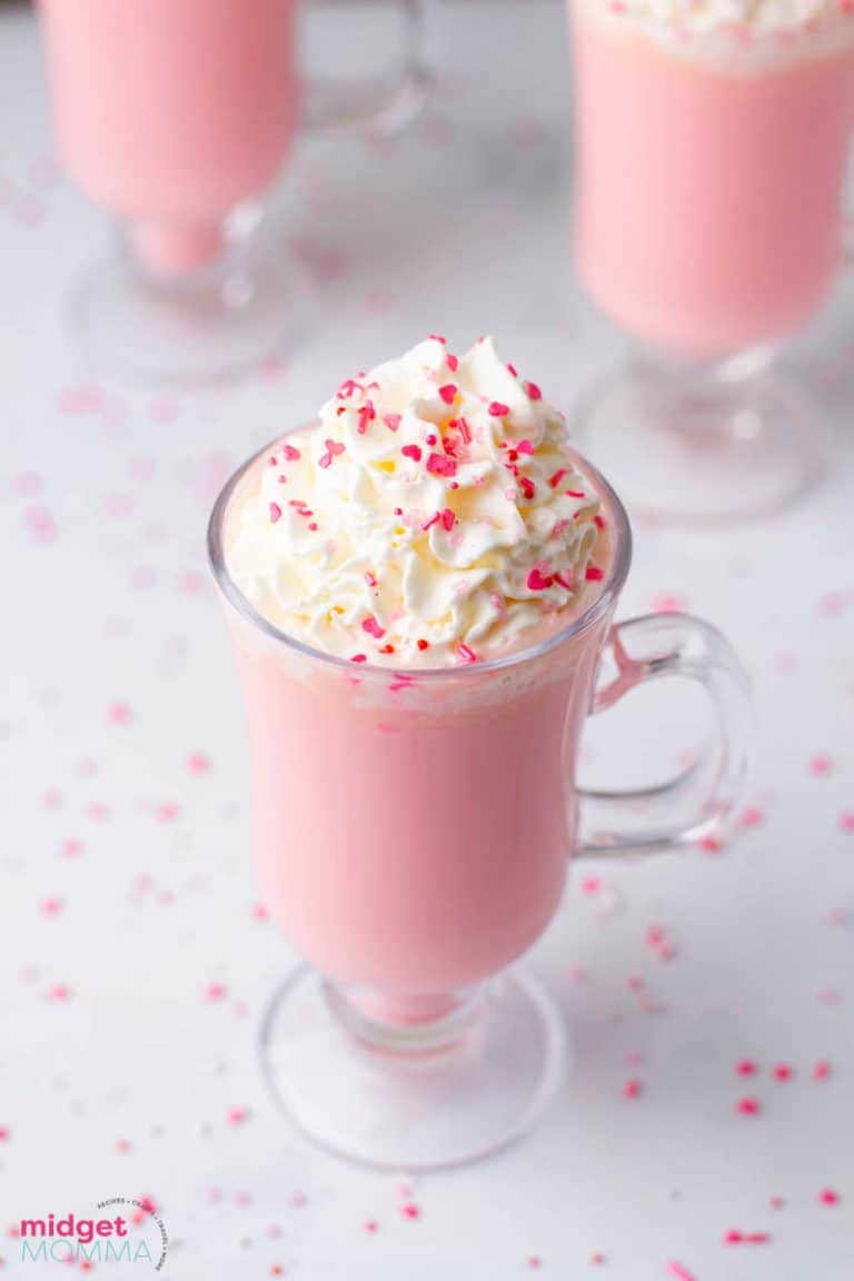 Pink Hot Chocolate (Made with White Hot Chocolate) • MidgetMomma