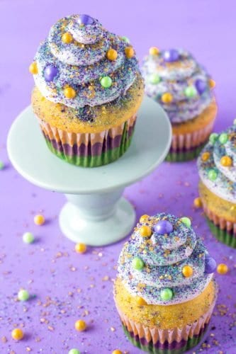 mardi gras cupcake recipe