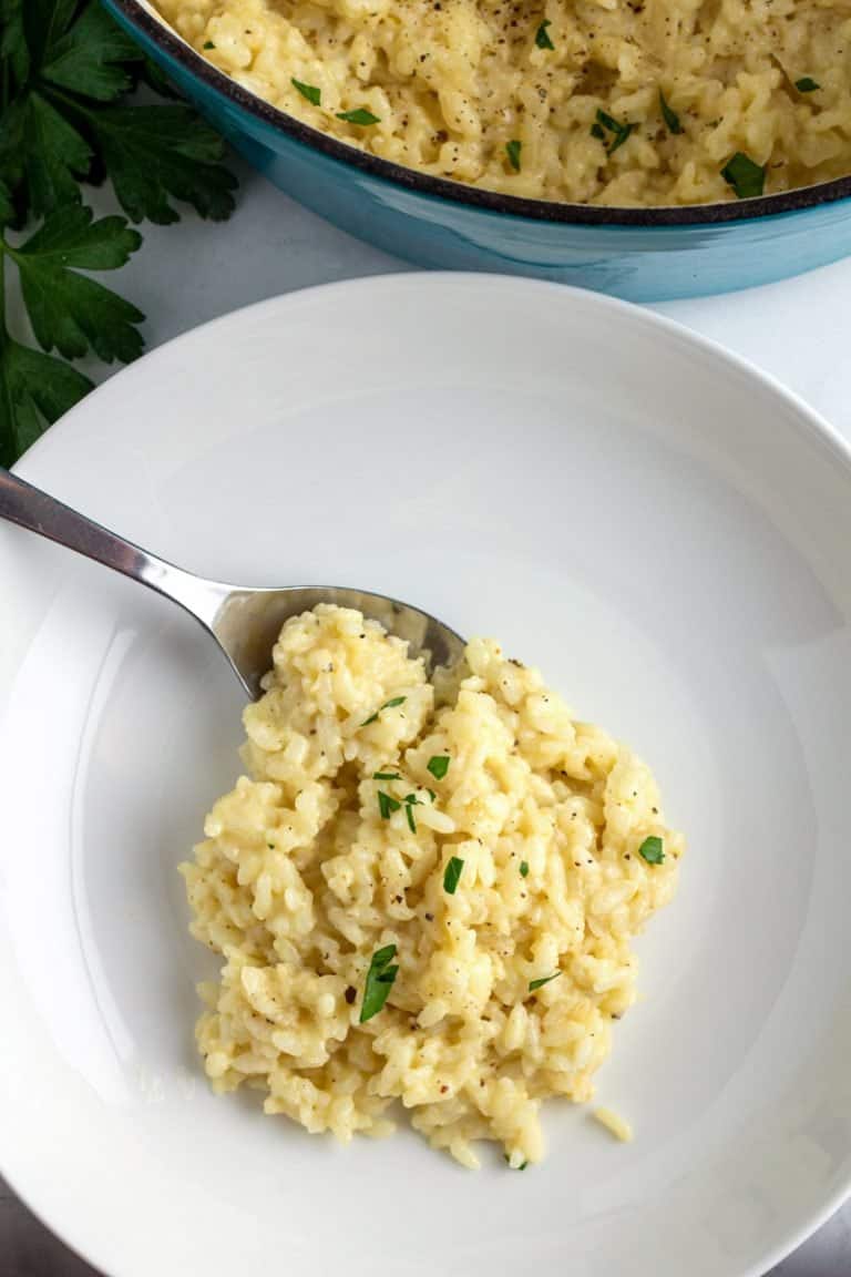 Creamy Parmesan Risotto Recipe • MidgetMomma