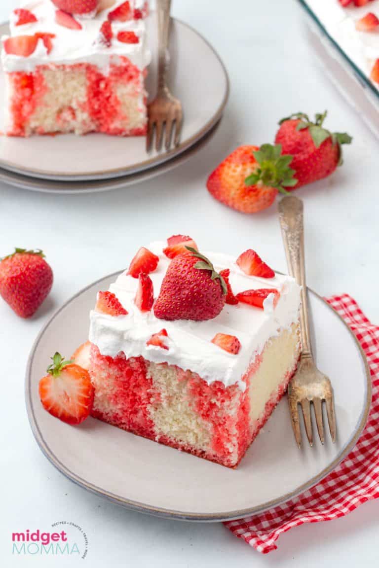 Strawberry Poke Cake Recipe • MidgetMomma