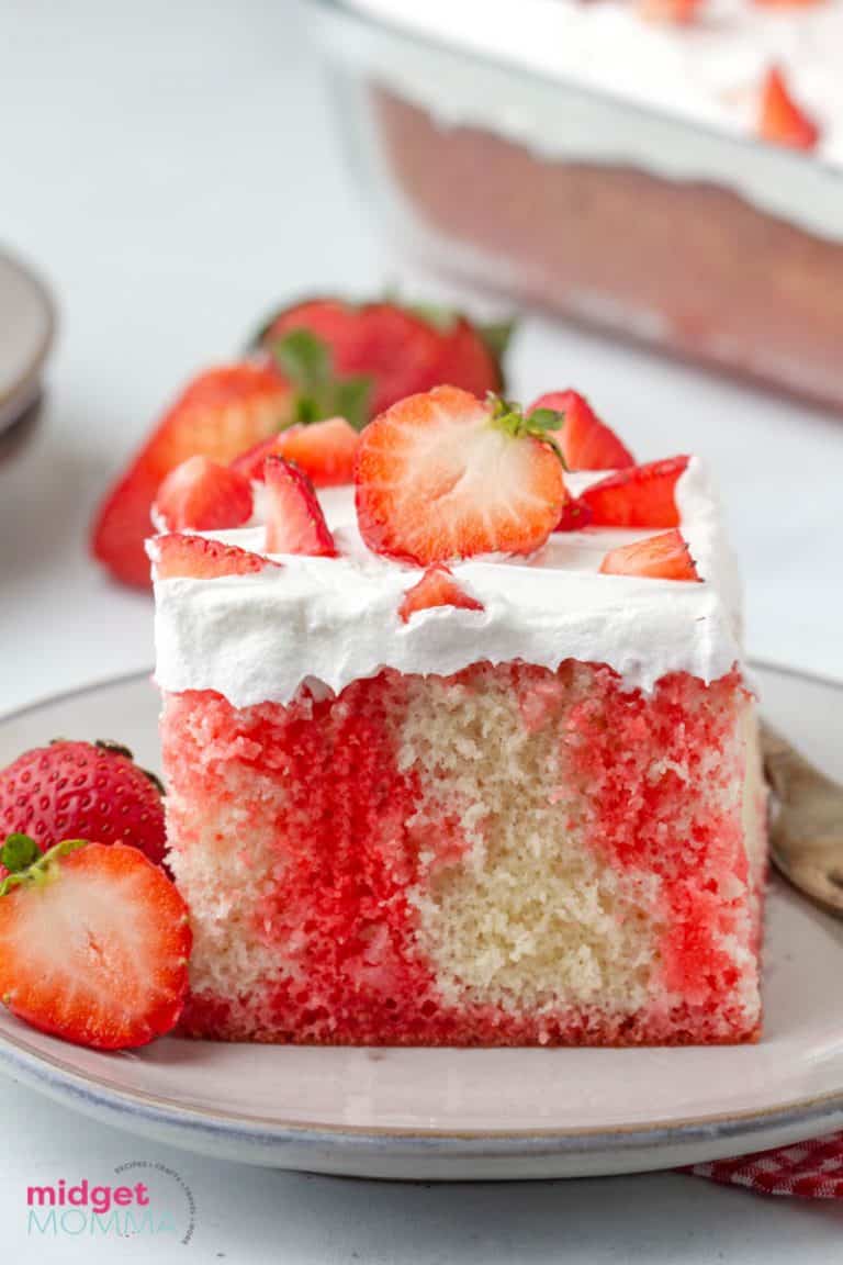 Strawberry Poke Cake Recipe • MidgetMomma