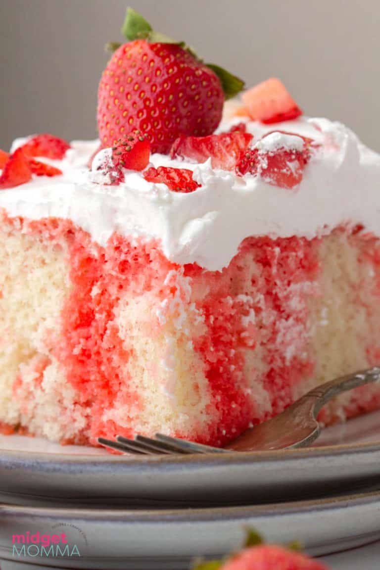 Strawberry Poke Cake Recipe • MidgetMomma