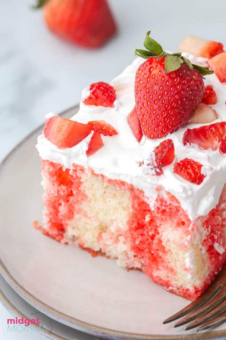 Strawberry Poke Cake Recipe • MidgetMomma