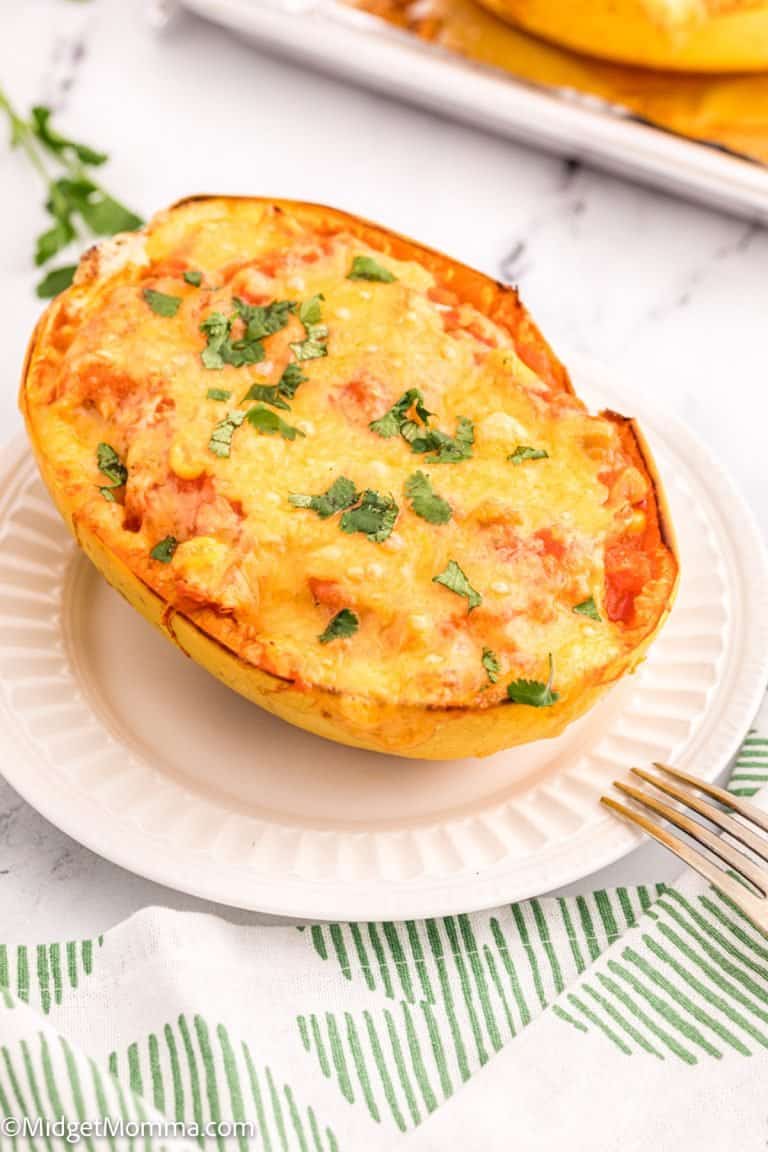 Chicken Enchilada Stuffed Spaghetti Squash Recipe