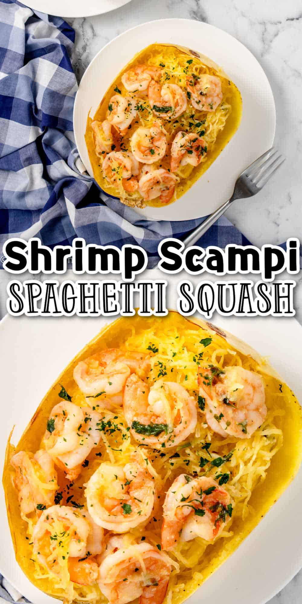 Healthy Spaghetti Squash Shrimp Scampi Recipe