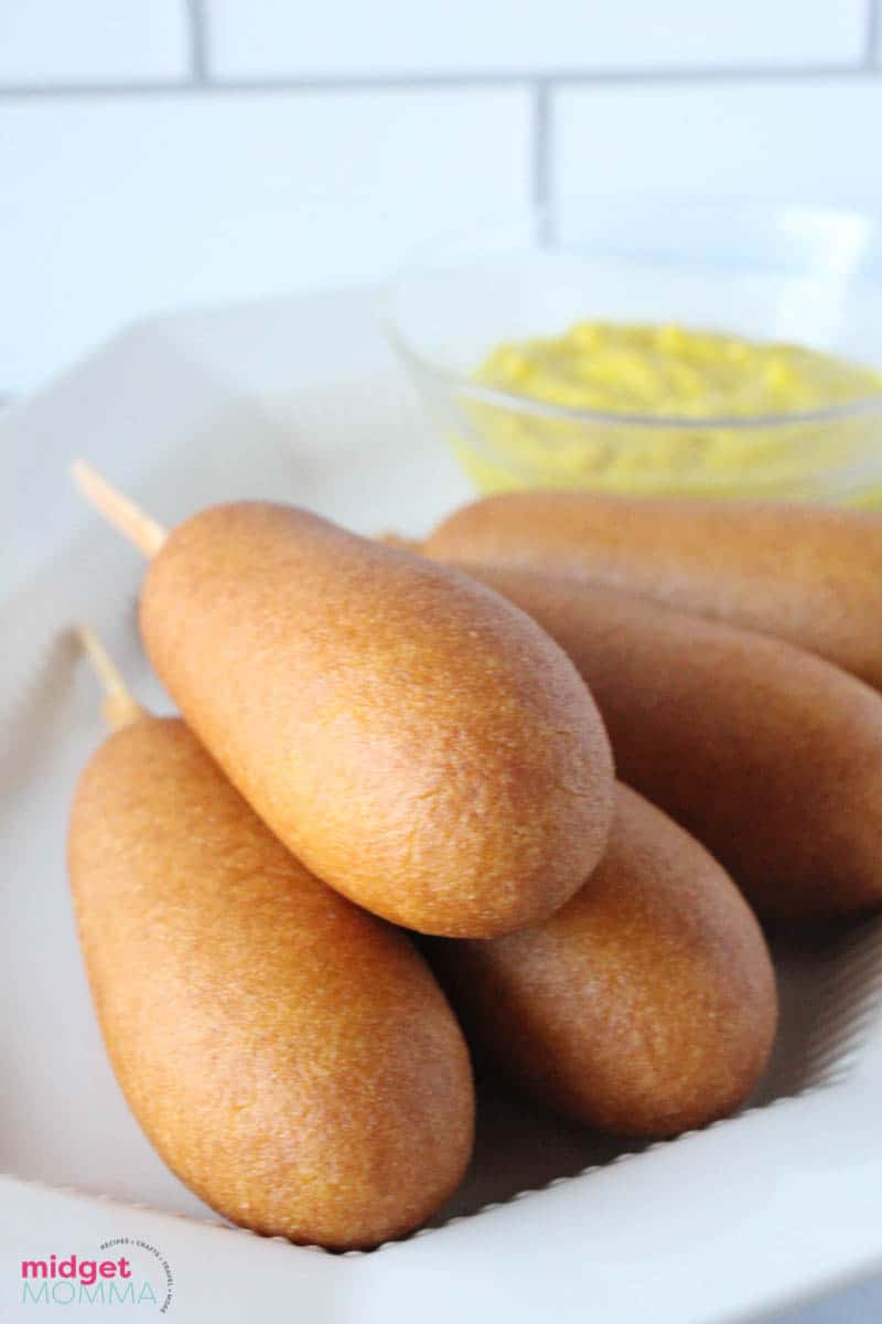 Air Fryer Frozen Corn Dogs {Crispy All the Way Around}