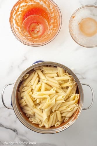 Spinach and Sausage Baked Penne Pasta • MidgetMomma