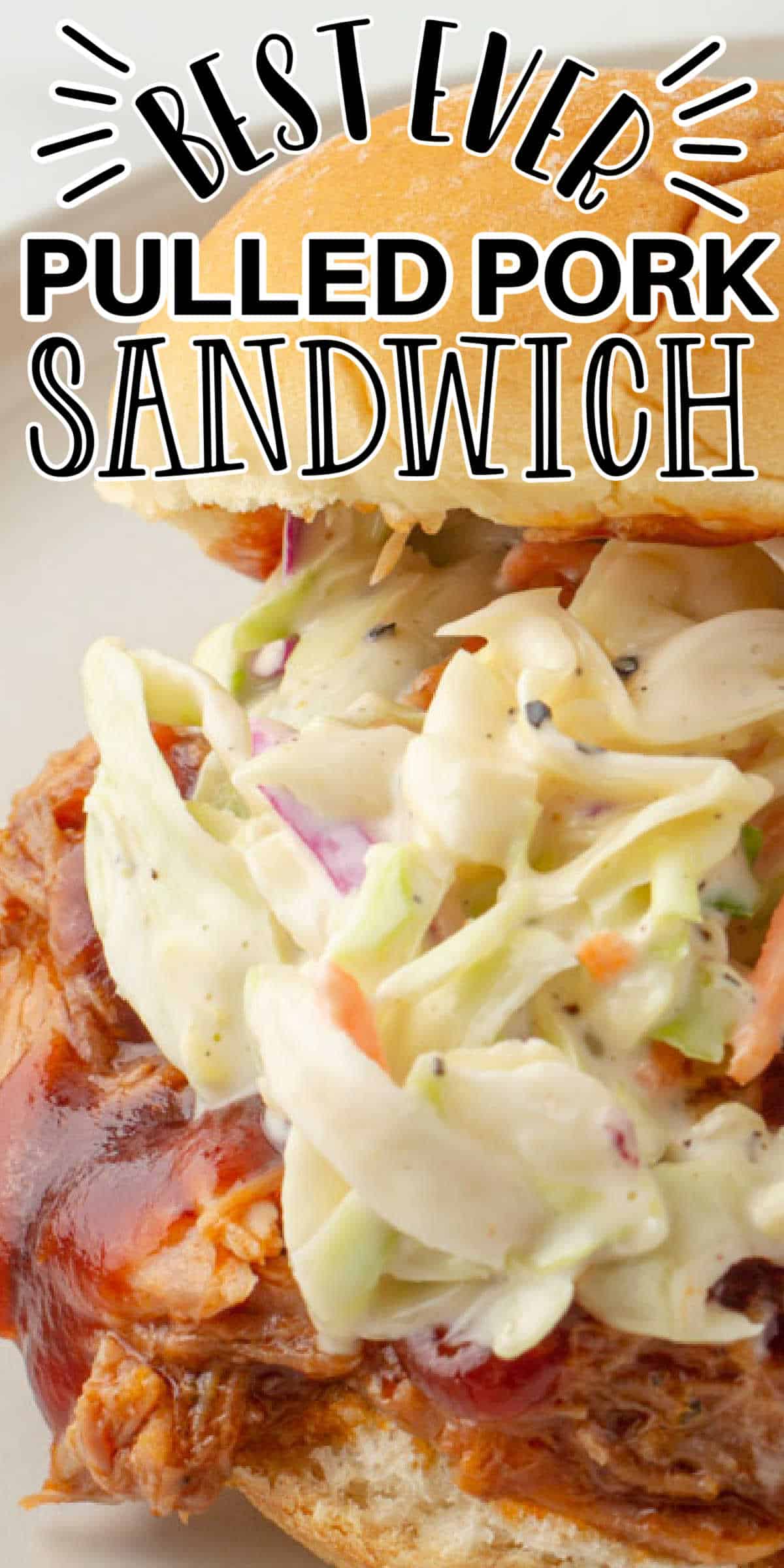 Pulled Pork and Slaw Sandwich Recipe • MidgetMomma