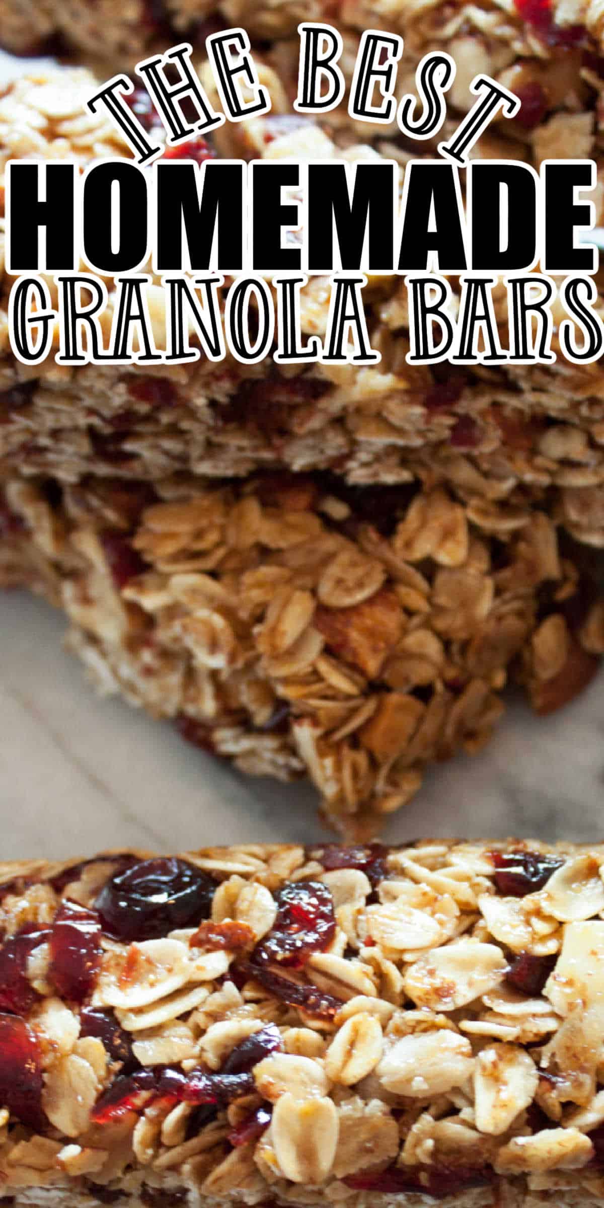 Cranberry Homemade Granola Bars Recipe
