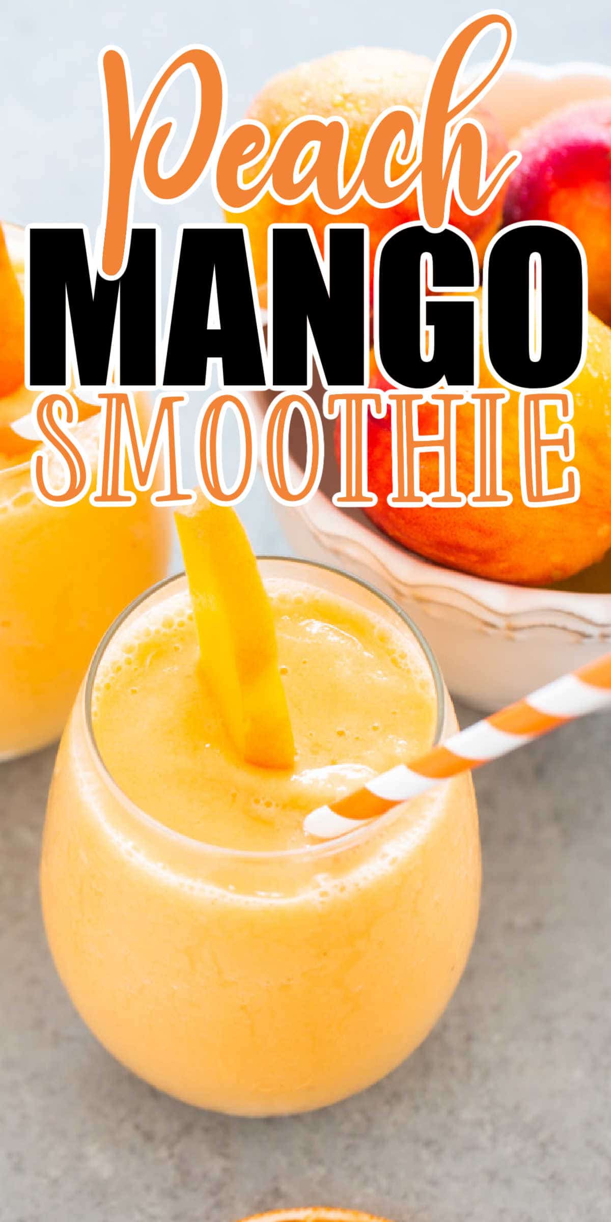 Peach Mango Smoothie Recipe • MidgetMomma