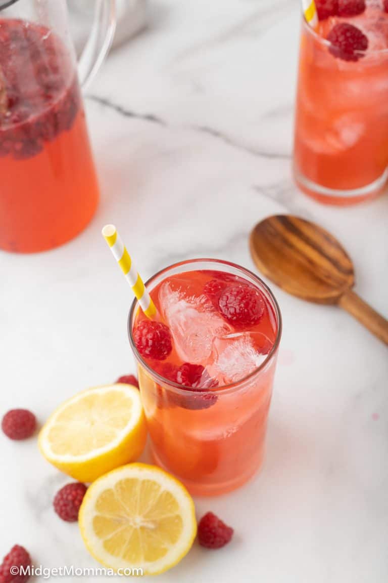 Homemade Raspberry Lemonade Recipe • MidgetMomma