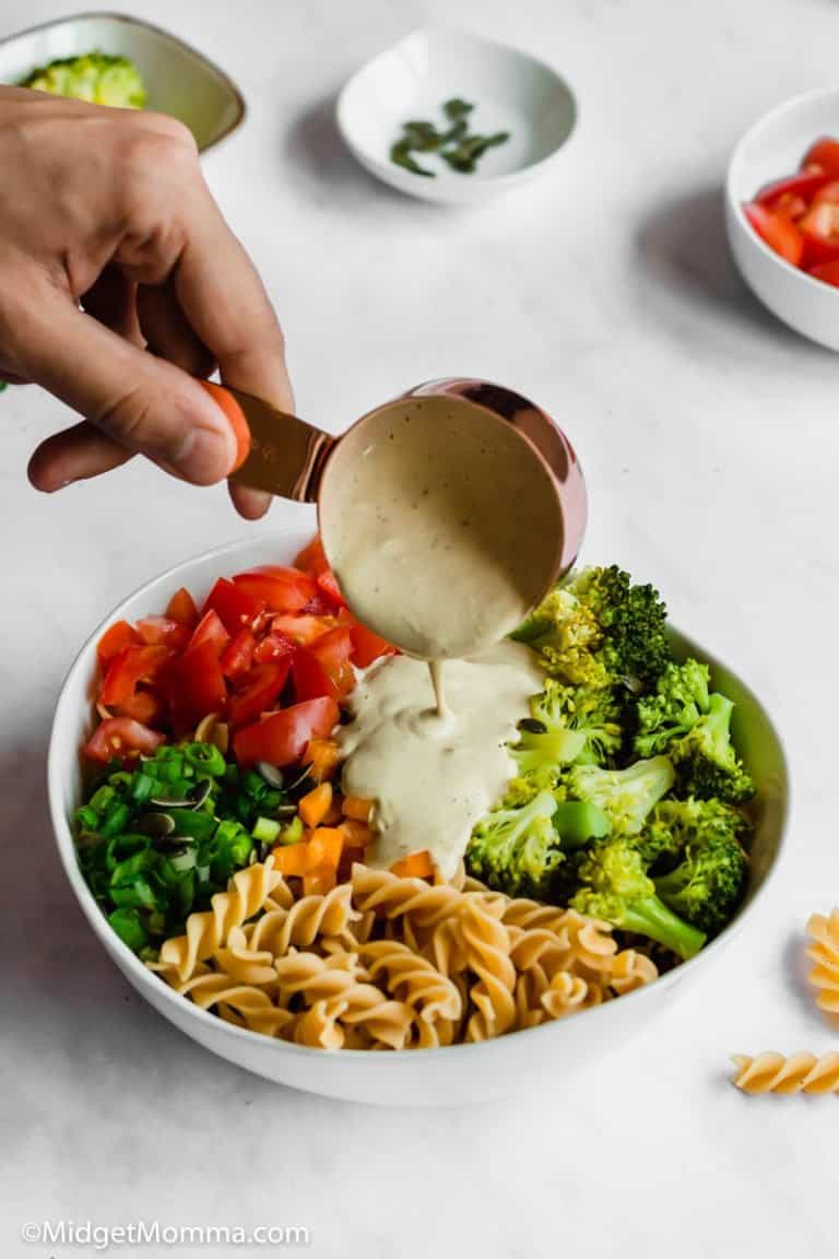 Creamy Tahini Pasta Salad Recipe • MidgetMomma