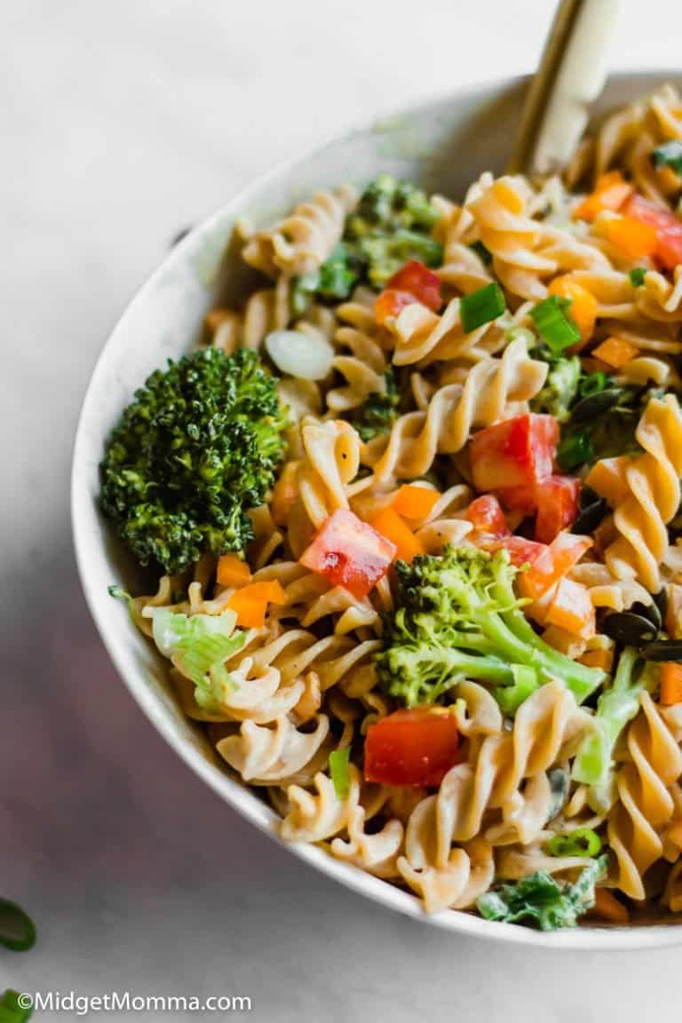 Creamy Tahini Pasta Salad Recipe • MidgetMomma