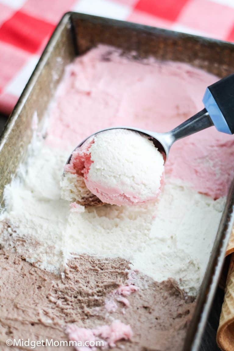 No Churn Neapolitan Ice Cream • MidgetMomma