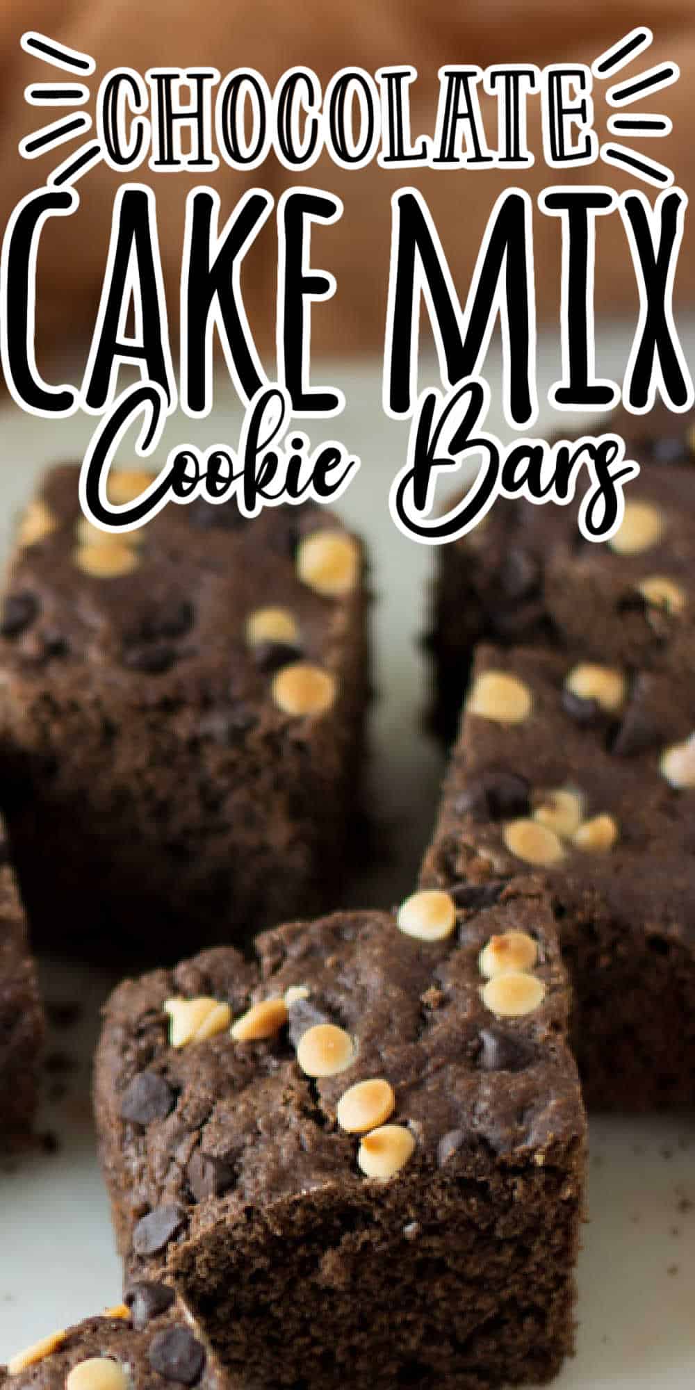 Chocolate Cake Mix Cookie Bars • MidgetMomma