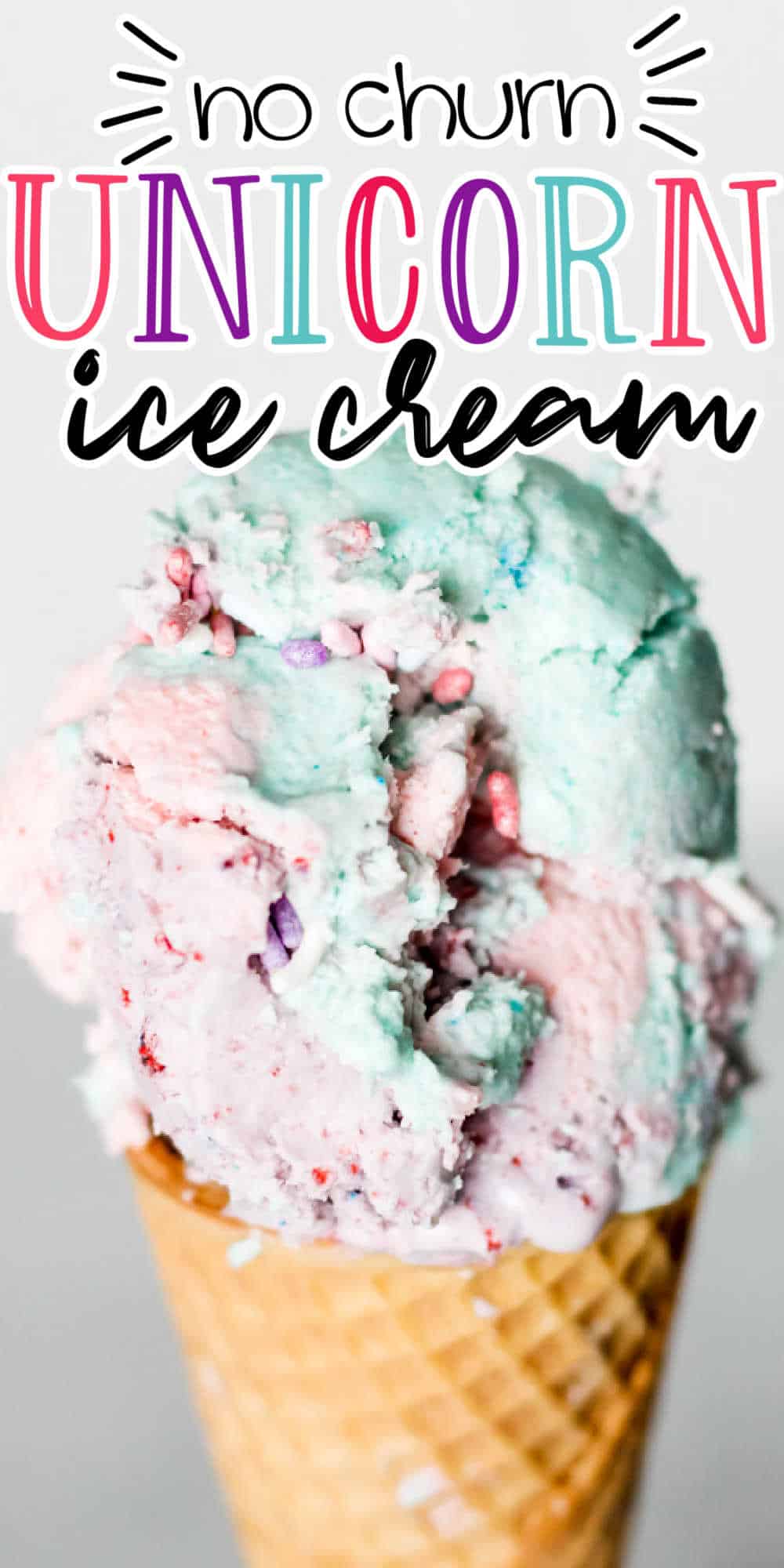 Berry Flavored Unicorn No Churn Ice Cream Recipe