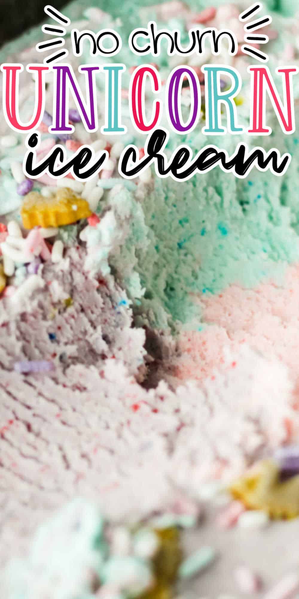 Berry Flavored Unicorn No Churn Ice Cream Recipe