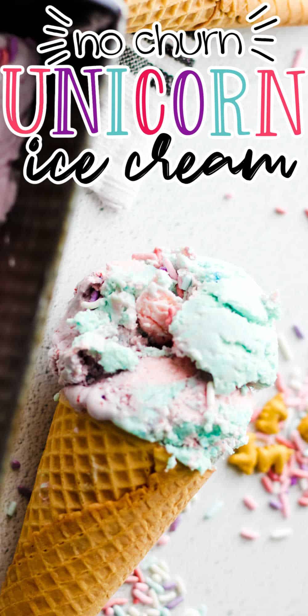 Berry Flavored Unicorn No Churn Ice Cream Recipe