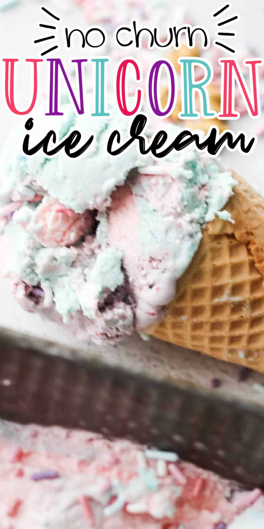 Berry Flavored Unicorn No Churn Ice Cream Recipe