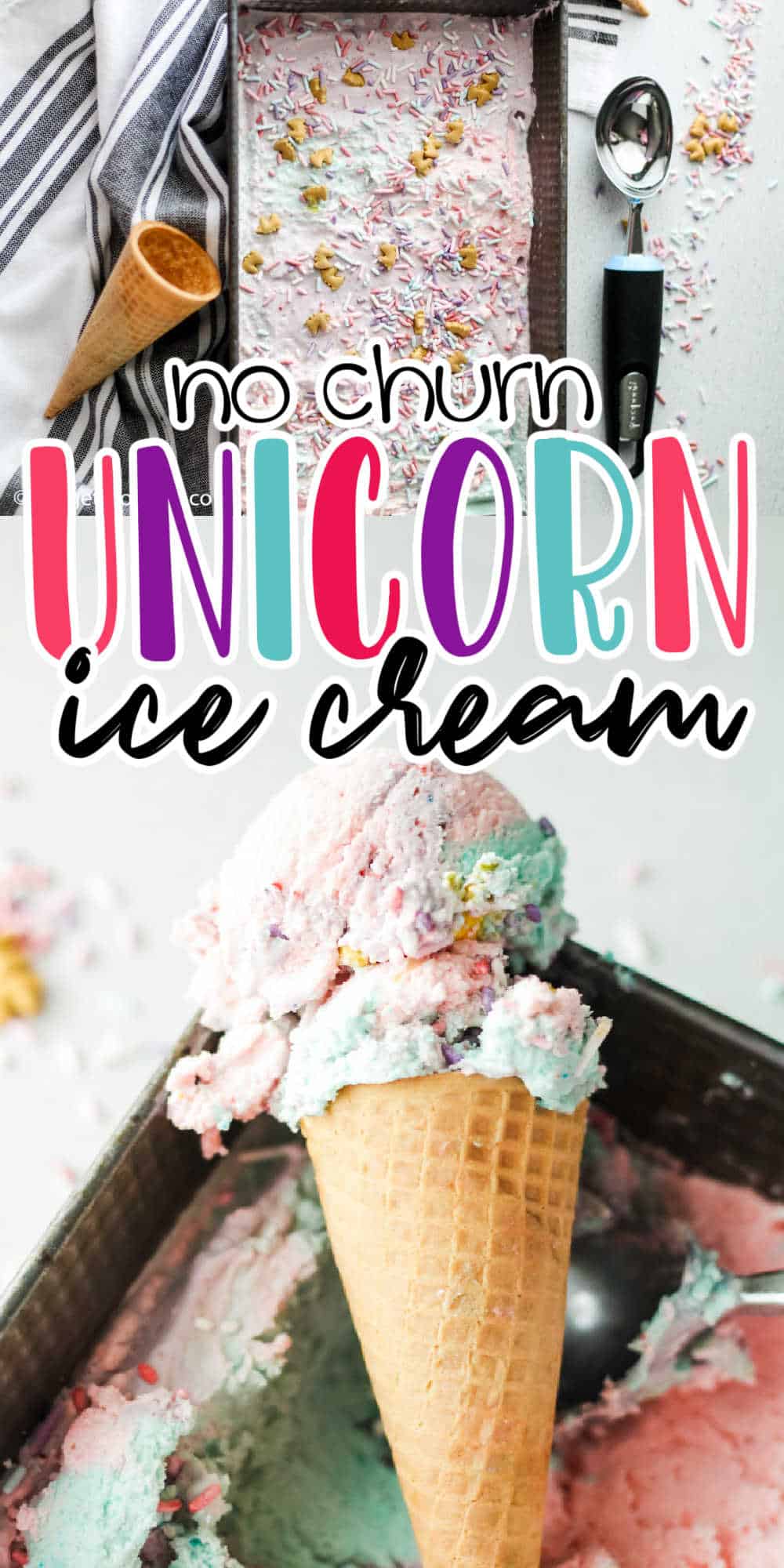 Berry Flavored Unicorn No Churn Ice Cream Recipe