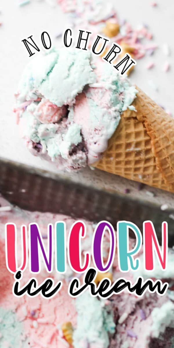 Berry Flavored Unicorn No Churn Ice Cream Recipe