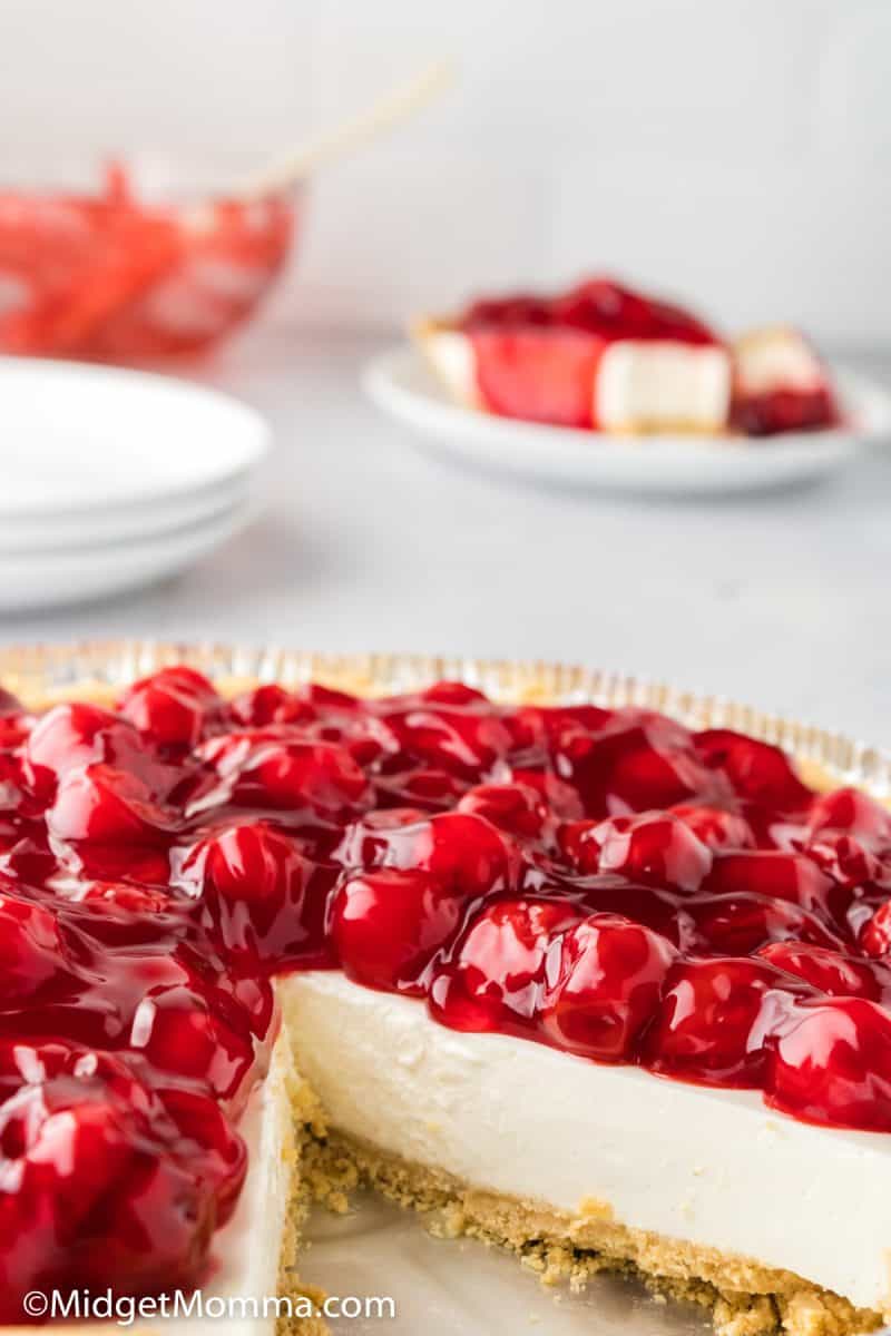 No Bake Cherry Cheesecake Recipe • MidgetMomma